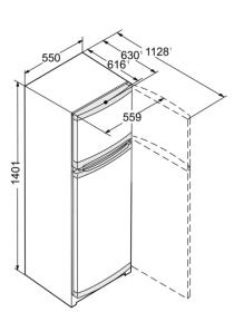 Liebherr CT 2531 - Frigorífico  2 Puertas 140,1x55cm F Blanco