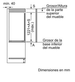 Bosch KIR41AFF0 - Frigorífico Integrable 122.5x56cm Clase A++