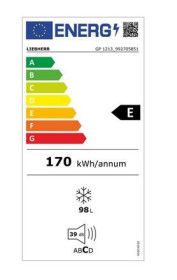Liebherr 12000149 - Congelador Bajo Encimera GP 1213 85.1x55.3cm E