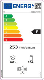 Lg GBB61SWJMN - Frigorífico combi de 1,86 x 59,5 cm E/A++