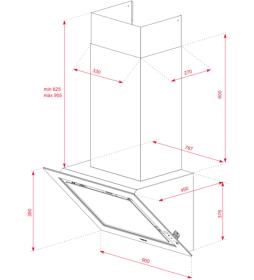 Teka 112930030 - Campana DLV 98660 TOS Decorativa 90 Cm Clase A+ Blanca