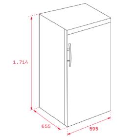 Teka 113310000 - Frigorífico TS3 370 1 Puerta 171.4x59.5 Cm Clase A+ Blanco