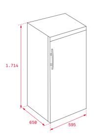 Teka 113300002 - Congelador TGF3 270 No Frost 171.4x59.5 Cm Clase A+ Blanco