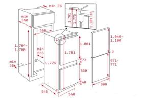 Teka CI3 350 NF - Frigorífico Combi Integrable NoFrost 177.6x54cm A++