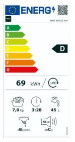 Teka 113910001 - Lavadora WMT 40720 WH 7 Kg 1200 Rpm Clase D Blanca