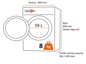 Lg F4DN4008S1W - Lavadora secadora inteligente de 8/5kg Clase E