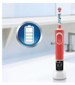 Braun 80336889 - Cepillo eléctrico recargable Oral B D100 Kids Star Wars