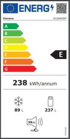 Siemens KG36NVIEP - Frigorífico combi Inox Antihuellas 186x60x66cm E