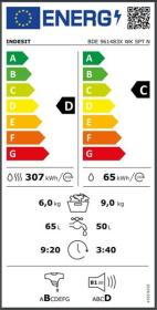 Indesit BDE 961483X WK SPT N - Lavasecadora de 9kg y 6kg Clase D