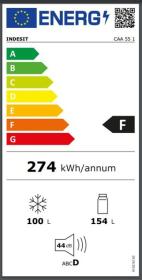 Indesit CAA 55 1 - Frigorífico combi de 174 x 54,5 x 58 cm 235L A+ / F