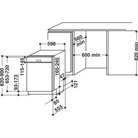Indesit DBE 2B19 A X - Lavavajillas integrado de 60cm A+ 14 servicios
