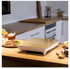 Cecotec 08015 - Placa Inducción Portátil Full Crystal Diamond Blanco