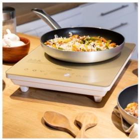 Cecotec 08015 - Placa Inducción Portátil Full Crystal Diamond Blanco