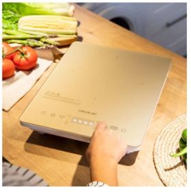 Cecotec 08015 - Placa Inducción Portátil Full Crystal Diamond Blanco