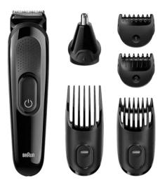 Braun MGK3020 - Cortapelos y recortadora con kit de 4 peines