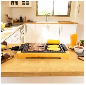 Cecotec 03092 - Plancha Grill Tasty&Grill 2000 Bamboo LineStone