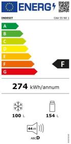 Indesit CAA55 NX 1 - Frigorífico combi de 174x54.5x58cm Inox F