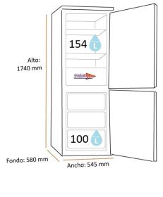 Indesit CAA55 NX 1 - Frigorífico combi de 174x54.5x58cm Inox F