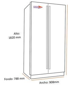 Smeg FQ60BDF - Frigorífico Americano Total NoFrost 182x90,8cm F Blanco