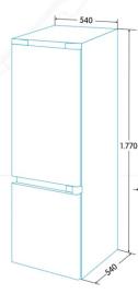 Edesa EFC-1711-I - Frigorífico combinado de integración 1,77 x 54 cm A+
