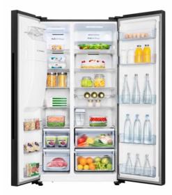 Hisense RS694N4GBE - Frigorífico americano negro 178,6 x 91 x 68,9 cm