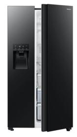 Hisense RS694N4GBE - Frigorífico americano negro 178,6 x 91 x 68,9 cm
