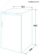 Edesa EFS-0812 WH - Frigorífico table top estático con congelador de 85cm