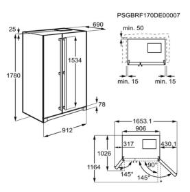 Aeg RMB76121NX - Frigorífico Americano, No-Frost, Clase A++ Inox