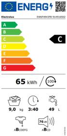 Electrolux EW6F4943FB - Lavadora Carga Frontal 9 Kg 1400 Rpm Clase C