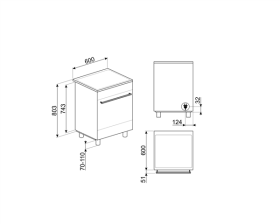 Smeg C6IMX9 - Cocina eléctrica 60x60 con placa inducción Clase A
