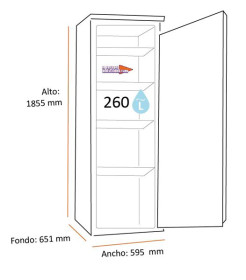 Hisense FV354N4AIE - Congelador de 1 puerta 185,5 x 59,5 x 65,1 cm