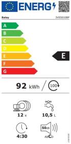 Balay 3VS5010BP - Lavavajillas de 12 servicios con Home Connect Polinox®