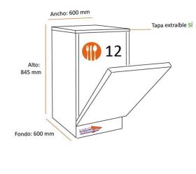 Bosch SMS2HKI00E - Lavavajillas 12 Cubiertos Clase D Acero Inox 46dB