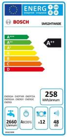 Bosch SMS2HTW60E - Lavavajillas de 12 cubiertos 48dB A++ Media carga