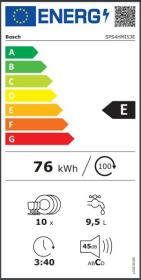 Bosch SPS4HMI53E - Lavavajillas de 45cm Inox 10 servicios Clase E