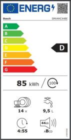 Bosch SMV4HCX48E - Lavavajillas integrado de 14 servicios 44dB Clase D