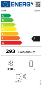 Haier HCE319F - Arcón congelador XL con iluminación 310L Clase F