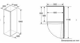 Siemens GS36NAIEP - Congelador 1 puerta 186 x 60 cm Inox Antihuellas