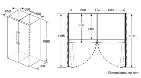 Siemens KA95NAIDP - Conjunto Side by Side NoFrost 186x120Cm Antihuellas D