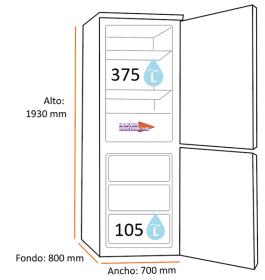 Siemens KG56FSBDA - Frigorífico Combi NoFrost 193 x 70Cm Cristal Negro