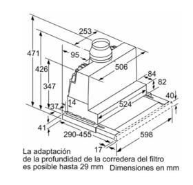 Siemens LI67SA531 - Campana telescópica 60cm 4 potencias Inox