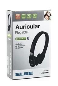 Elbe ABT-033-NE - Auriculares Bluetooth 3.0 Plegables 8H Negros