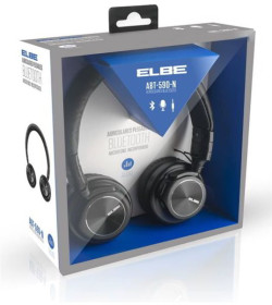 Elbe ABT-590-N - Auriculares Bluetooth 3.0 Plegable con Jack Negros