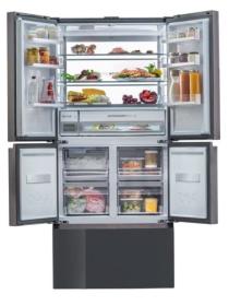 Haier HFF-750CGBJ - Frigorífico 5 Puertas 190x83cm A++ Cristal Negro