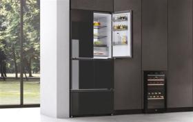 Haier HFF-750CGBJ - Frigorífico 5 Puertas 190x83cm A++ Cristal Negro