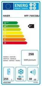Haier HFF-750CGBJ - Frigorífico 5 Puertas 190x83cm A++ Cristal Negro