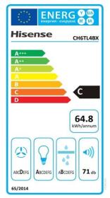 Hisense CH6TL4BX - Campana telescópica 60cm Inox 450 m³/h 1 motor
