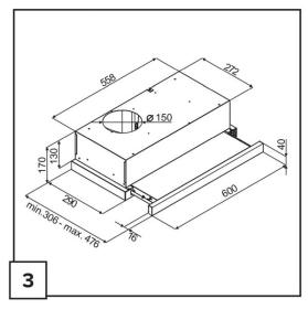 Hisense CH6TL4BX - Campana telescópica 60cm Inox 450 m³/h 1 motor