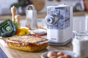 Philips HR2345/19 - Máquina de Hacer Pasta Fresca y Fideos 4 Tipos
