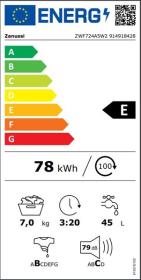 Zanussi ZWF724A5W2 - Lavadora Carga Frontal 7 Kg 1200 Rpm Vapor